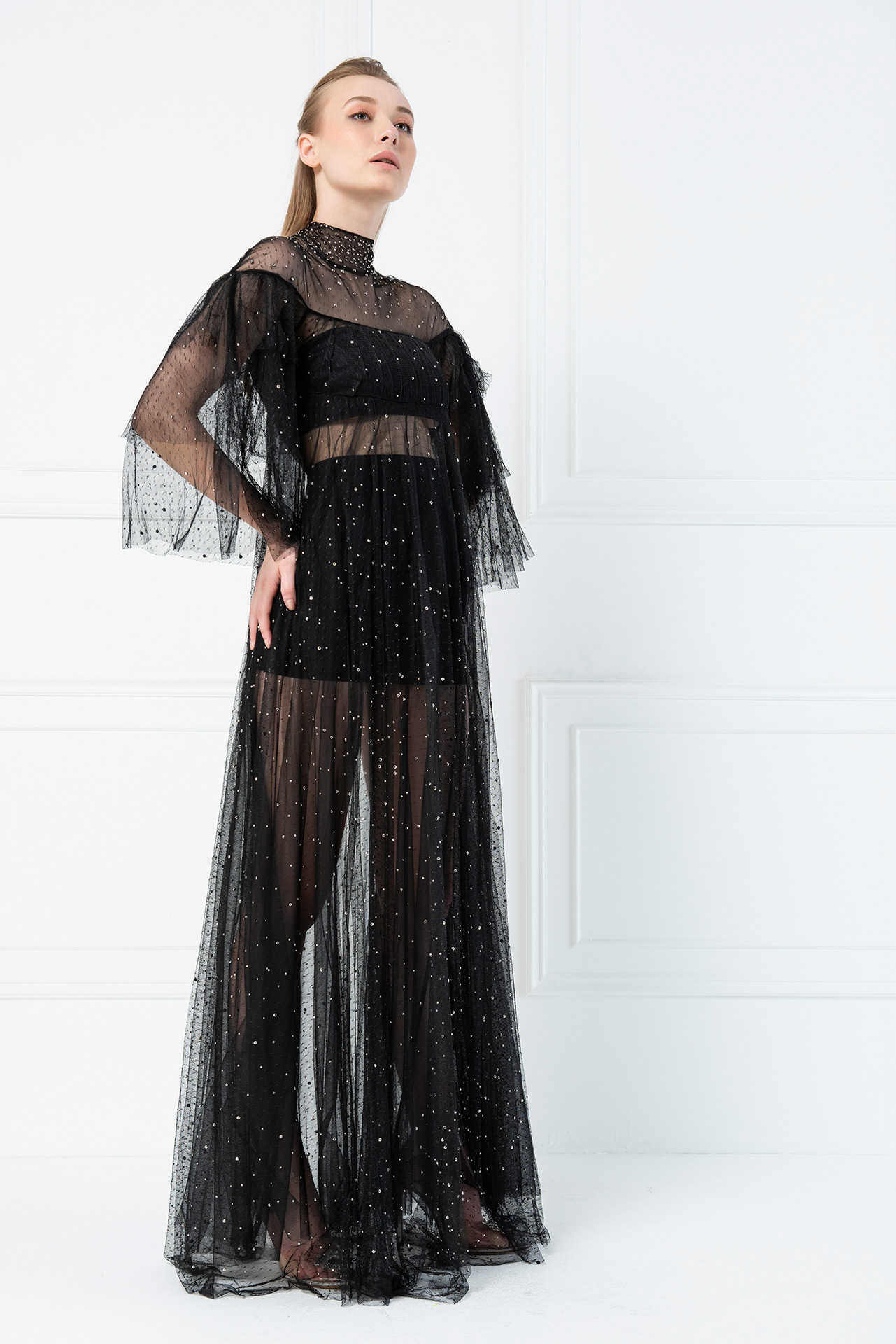 kikiriki sheer maxi dress